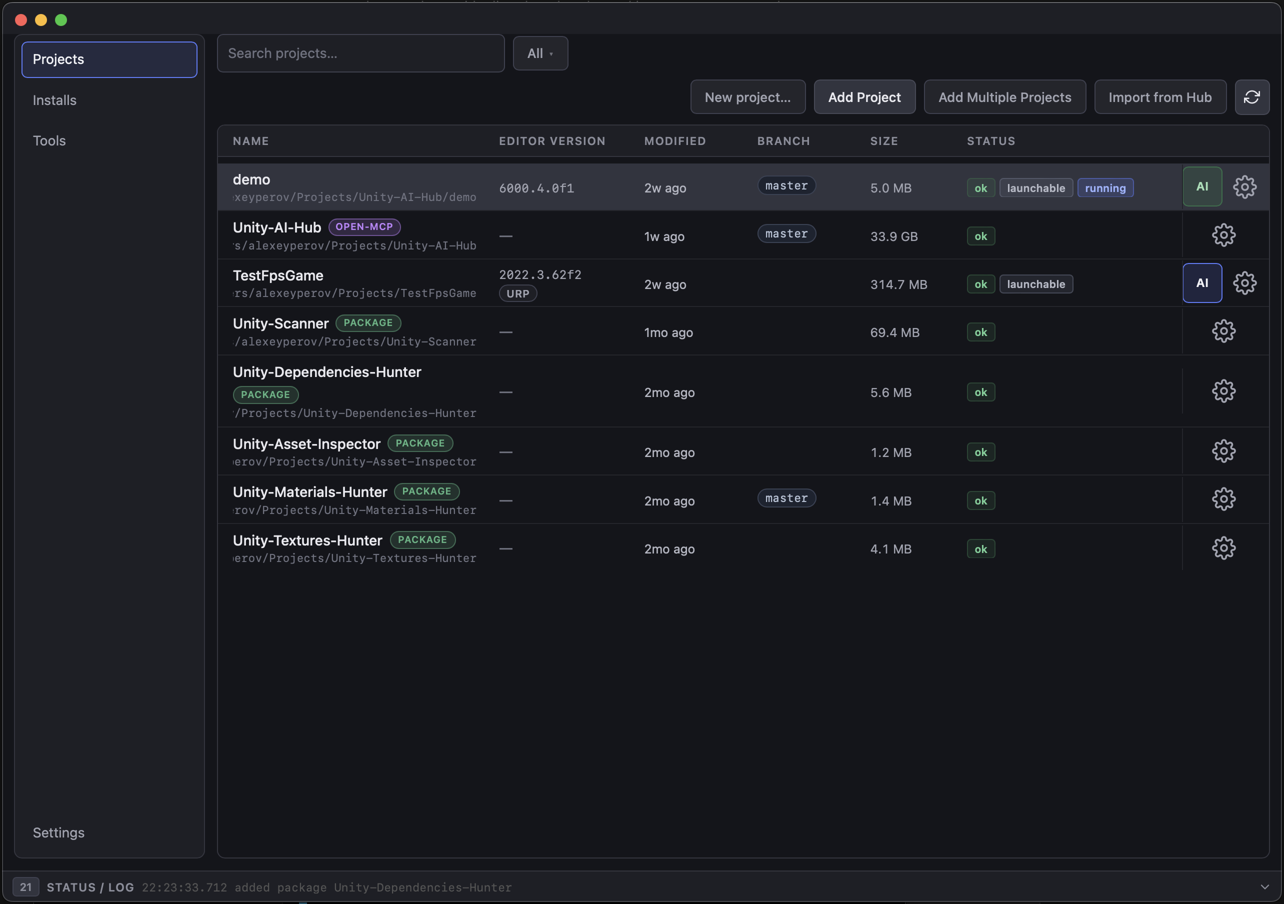Unity Hub Pro screenshot 1